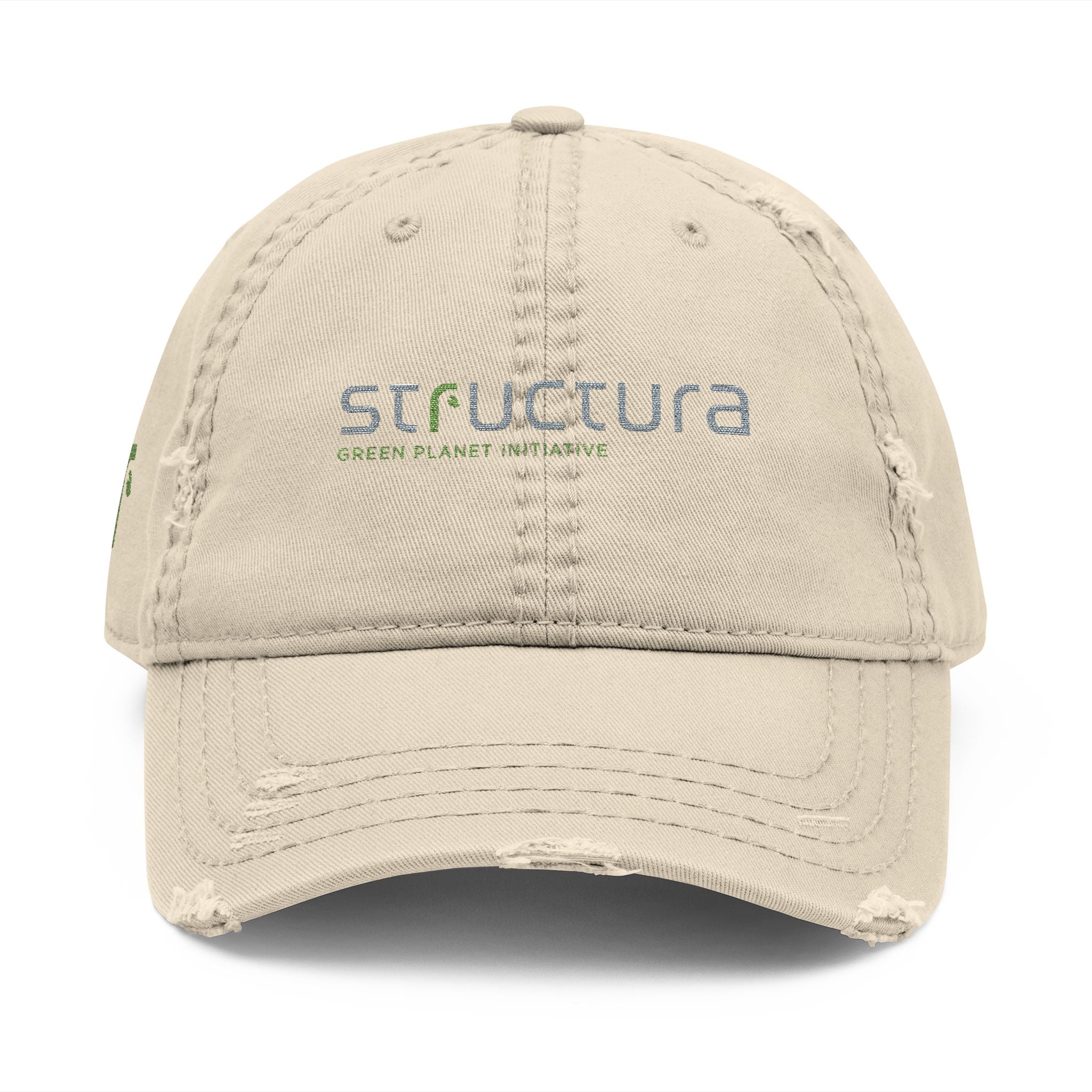 Green Planet Initiative - Distressed Embroidered Dad Hat